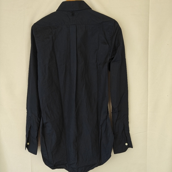 Ann Mashburn Button Up Boyfriend ShirtIn Navy Poplin Size Small Women's - Picture 16 of 16